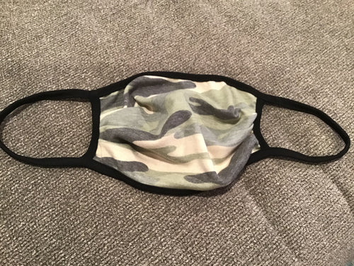 Light Olive Camo Adult Face Mask