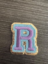 Purple/Blue Letter Patch Stickers