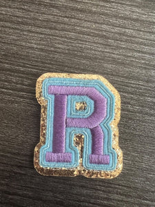 Purple/Blue Letter Patch Stickers