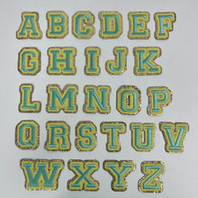 Mint/Yellow Letter Patch Stickers