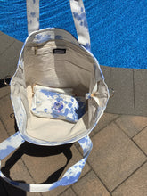 Bling Hamsa Tiedye Canvas Tote Bag, Pouch & Strap Set - Blue or Grey