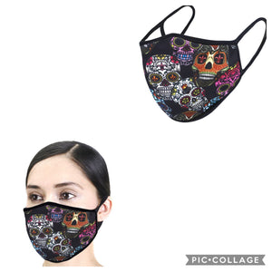 Adult Sugar Skulls Face Mask