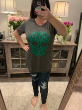 🍀 CLOVER SKULL ST PATRICK'S DAY GRAPHIC, ROUND NECK TEE