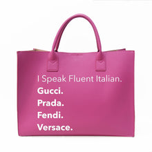 I Speak Italian Vegan Leather Tote - Assorted Colors