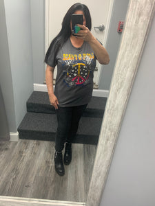 LOVE & PEACE GRAPHIC TEE - BLACK OR CHARCOAL
