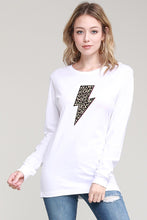 Leopard Lightening ⚡️ Long Sleeve T-Shirt - Heather Grey or White