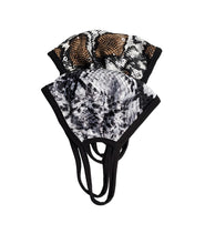 Sequin Snakeskin Adult Facemask - Gray or brown