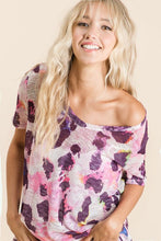 LEOPARD PRINT LOW GAUGE DEEP U-NECK TOP - ASSORTED COLORS