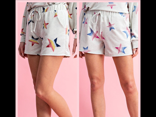 Rainbow Star Shorts - Blue/Pink or Blue/Pink/Yellow