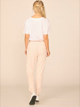 Ocean Drive Brushed Hacci Front Tie Jogger - Heather Pink or Heather Sky Blue