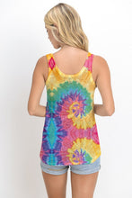 TIEDYE JUNIOR TANK TOP W PRINT - RAINBOW 🌈