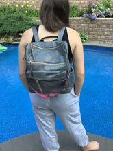 Solid Vegan Leather Convertible Backpack - Black, Camel or Grey