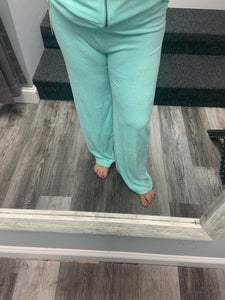 OCEAN DRIVE TERRY CLOTH JOGGER- AQUA