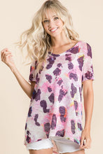 LEOPARD PRINT LOW GAUGE DEEP U-NECK TOP - ASSORTED COLORS