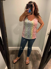GRADATION LEOPARD SLEEVELESS TOP - PASTEL MULTI or VINTAGE MULTI