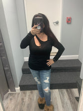 OPEN ONE SHOULDER TOP - JADE OR VINTAGE OLIVE