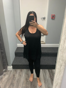 Plus Size Lace Trim Tunic Top Extender - Assorted Colors