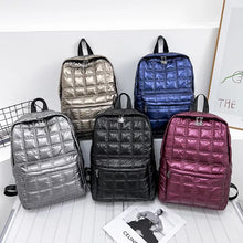 Metallic Quilted Puffer Backpack - Assorted Colors