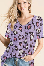 LEOPARD HACCI DEEP U-NECK TOP - LAVENDER 💜