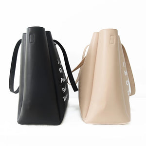 I Speak Fluid Italian Vegan Leather Tote - Black or Cream