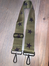 Olive Star 2” Adjustable Handbag Strap - Black or Neon Pink Stars