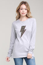 Leopard Lightening ⚡️ Long Sleeve T-Shirt - Heather Grey or White
