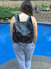 Solid Vegan Leather Convertible Backpack - Black, Camel or Grey