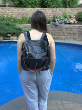 Solid Vegan Leather Convertible Backpack - Black, Camel or Grey