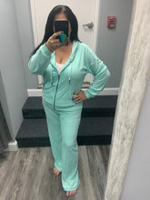 OCEAN DRIVE TERRY CLOTH JOGGER- AQUA