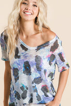 LEOPARD PRINT LOW GAUGE DEEP U-NECK TOP - ASSORTED COLORS