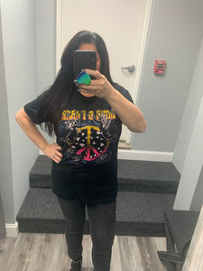 LOVE & PEACE GRAPHIC TEE - BLACK OR CHARCOAL