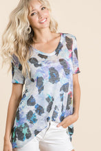 LEOPARD PRINT LOW GAUGE DEEP U-NECK TOP - ASSORTED COLORS