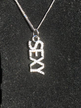 Sexy Rhodium Pendant on a Silver Adjustable Chain