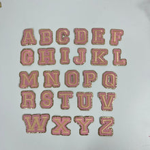 Peach/Pink Letter Patch Stickers