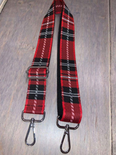 Red Plaid Adjustable Bag Strap