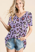 LEOPARD HACCI DEEP U-NECK TOP - LAVENDER 💜