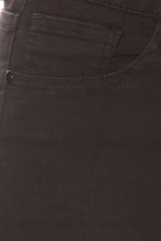 Black Denim Low Rise Jeans With Slashes