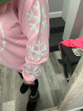 Smile Snowflake Sweatshirt - Light Pink