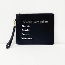 I Speak Fluid Italian Vegan Leather Tote - Black or Cream