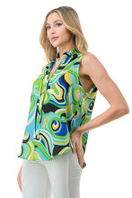 ARIELLA RUFFLE NECK TANK TOP - MULTI