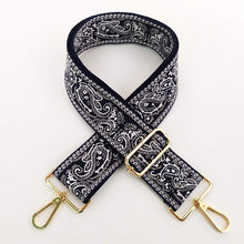 Paisley Design Bag Straps - Assorted Colors -Gold Hardware