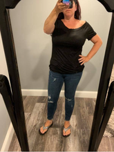 Short sleeve solid top - Black, Green, Burgundy, Charcoal or Blue