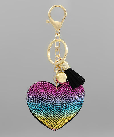 Paved Heart Key Chain