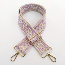 Paisley Design Bag Straps - Assorted Colors -Gold Hardware