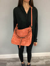 Vegan Leather Woven Flip Rivet Handbag Zipper Closure Crossbody Bag - Assorted Colors