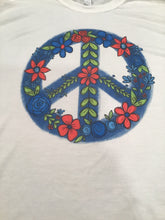 Floral Peace Sign White Tee