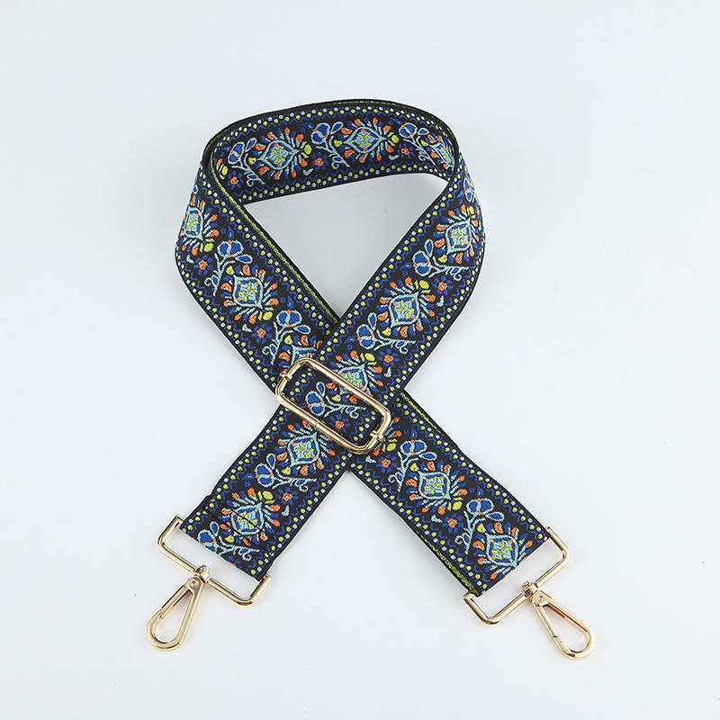 Navy Multi Abstract Bag Strap