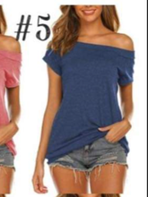 Short sleeve solid top - Black, Green, Burgundy, Charcoal or Blue