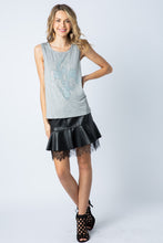 Bling Fleur-De-Lis Tank - Heather Grey