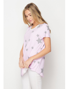 Star Tee - Charcoal/Lavender
